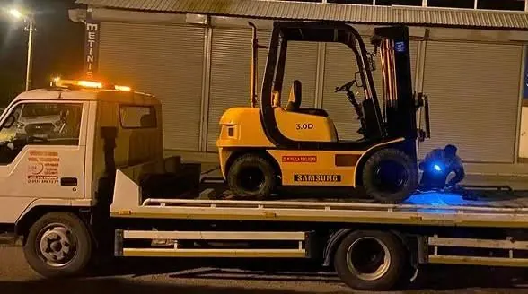 Ozan İstif mobil forklift nakliye ve servis aracı